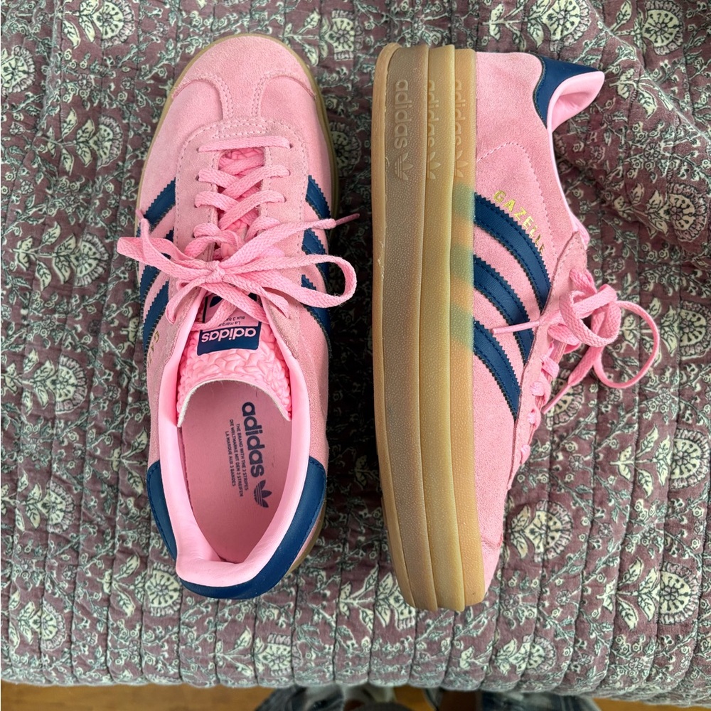 Adidas Kids Pink and Navy Sneakers